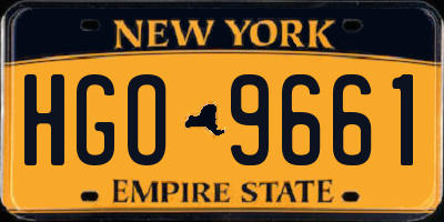 NY license plate HGO9661