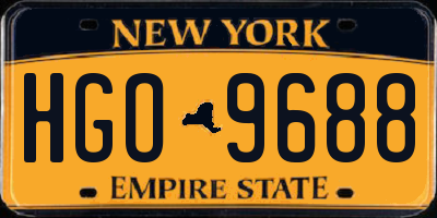 NY license plate HGO9688