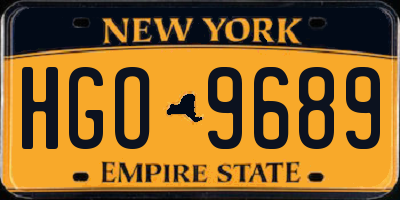 NY license plate HGO9689