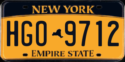 NY license plate HGO9712