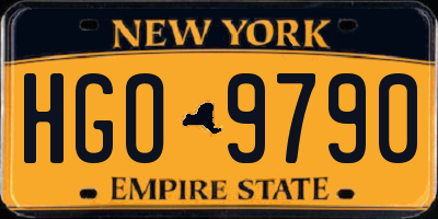 NY license plate HGO9790