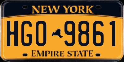 NY license plate HGO9861