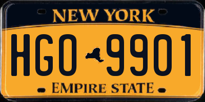 NY license plate HGO9901