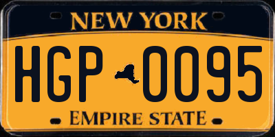 NY license plate HGP0095