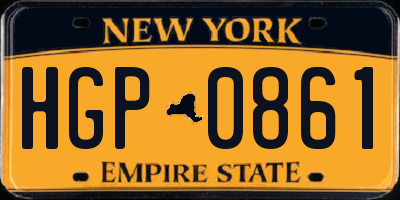 NY license plate HGP0861