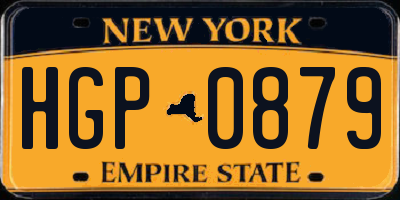 NY license plate HGP0879