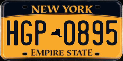 NY license plate HGP0895