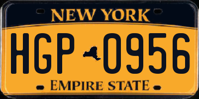 NY license plate HGP0956