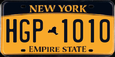 NY license plate HGP1010