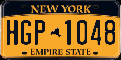 NY license plate HGP1048