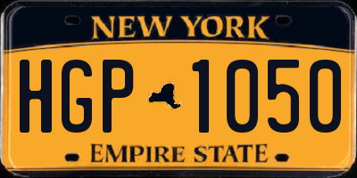 NY license plate HGP1050