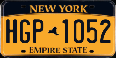 NY license plate HGP1052