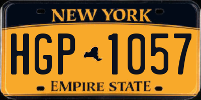 NY license plate HGP1057