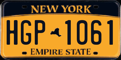 NY license plate HGP1061