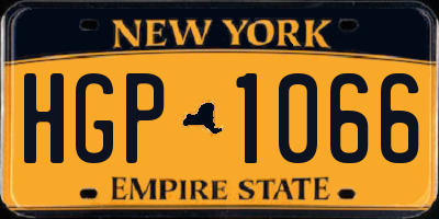 NY license plate HGP1066