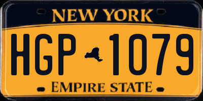 NY license plate HGP1079