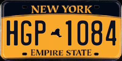 NY license plate HGP1084