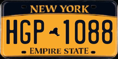 NY license plate HGP1088