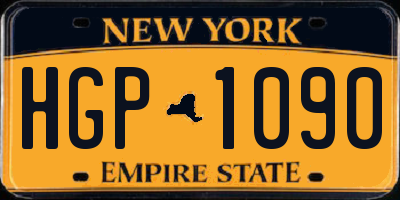 NY license plate HGP1090