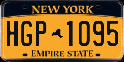 NY license plate HGP1095