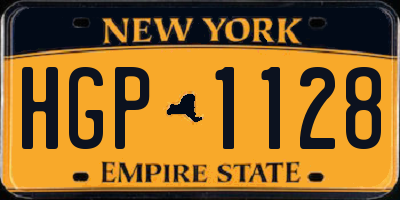 NY license plate HGP1128