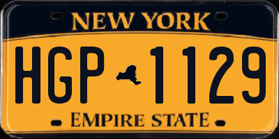 NY license plate HGP1129