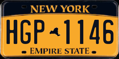 NY license plate HGP1146