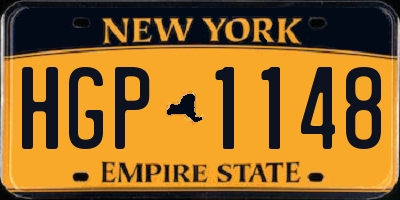 NY license plate HGP1148