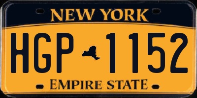 NY license plate HGP1152