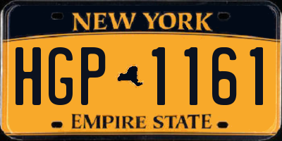 NY license plate HGP1161