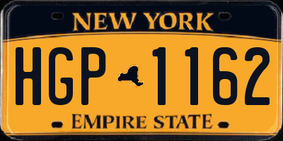 NY license plate HGP1162