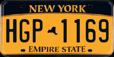 NY license plate HGP1169