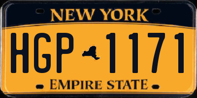 NY license plate HGP1171