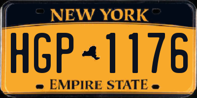 NY license plate HGP1176