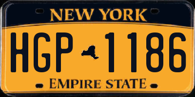 NY license plate HGP1186