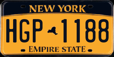 NY license plate HGP1188