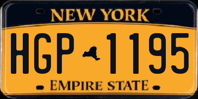 NY license plate HGP1195