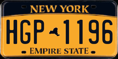 NY license plate HGP1196