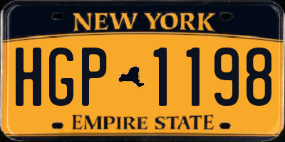 NY license plate HGP1198