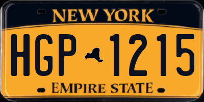 NY license plate HGP1215