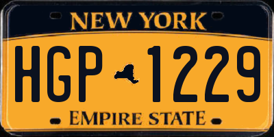 NY license plate HGP1229