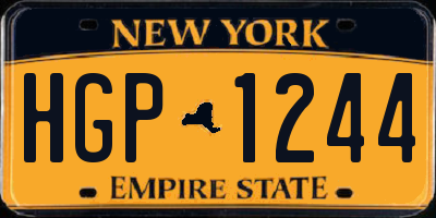 NY license plate HGP1244