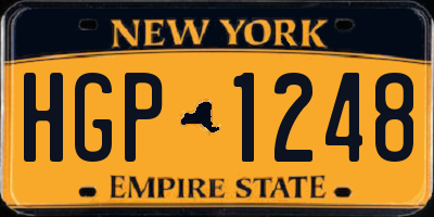 NY license plate HGP1248