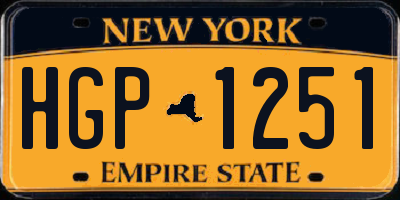 NY license plate HGP1251