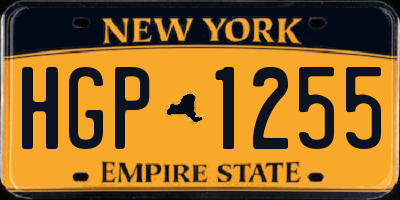 NY license plate HGP1255