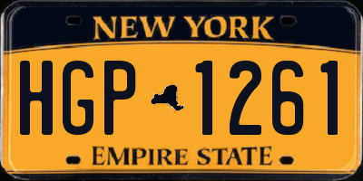 NY license plate HGP1261