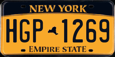 NY license plate HGP1269