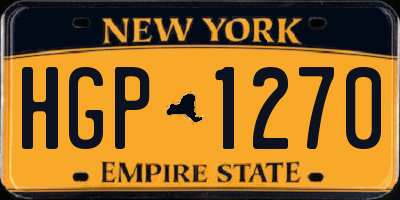 NY license plate HGP1270