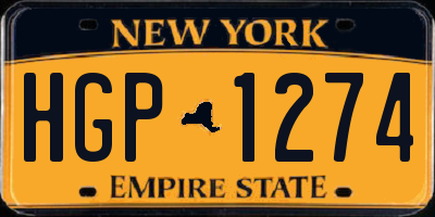 NY license plate HGP1274