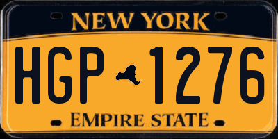 NY license plate HGP1276